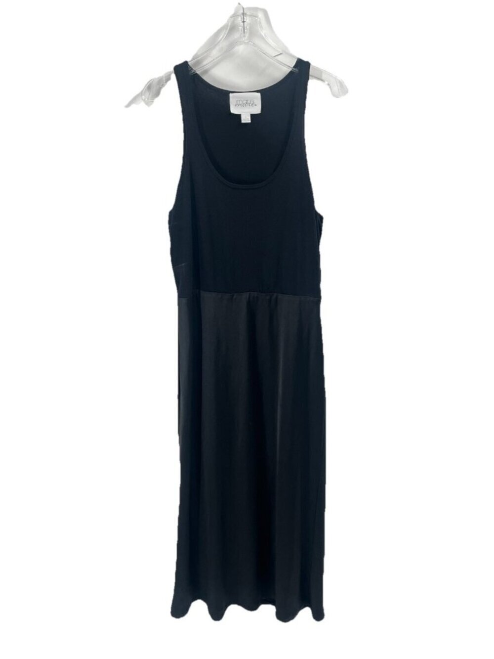 Mare Mare Black Sleeveless Maxi Dress 90s Classic Quiet Luxury Sz Large